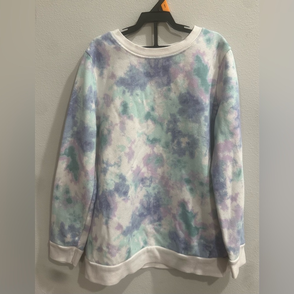 Cat & Jack Tie Dye Fleece Lined Sweater Size 10/12